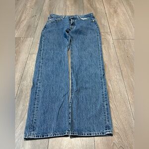 Vintage Mens Blue Levi’s Jeans 501 Size 32X34 Button Fly Straight Leg